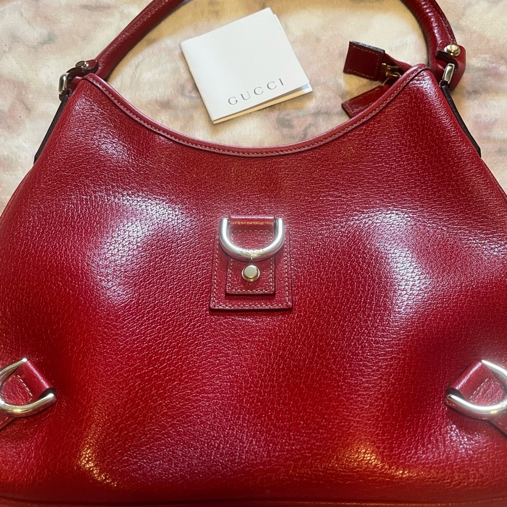 Gucci Red Leather Handbag